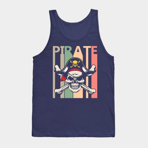 Pirate Captain Halloween Party Costume Tank Top by GWENT